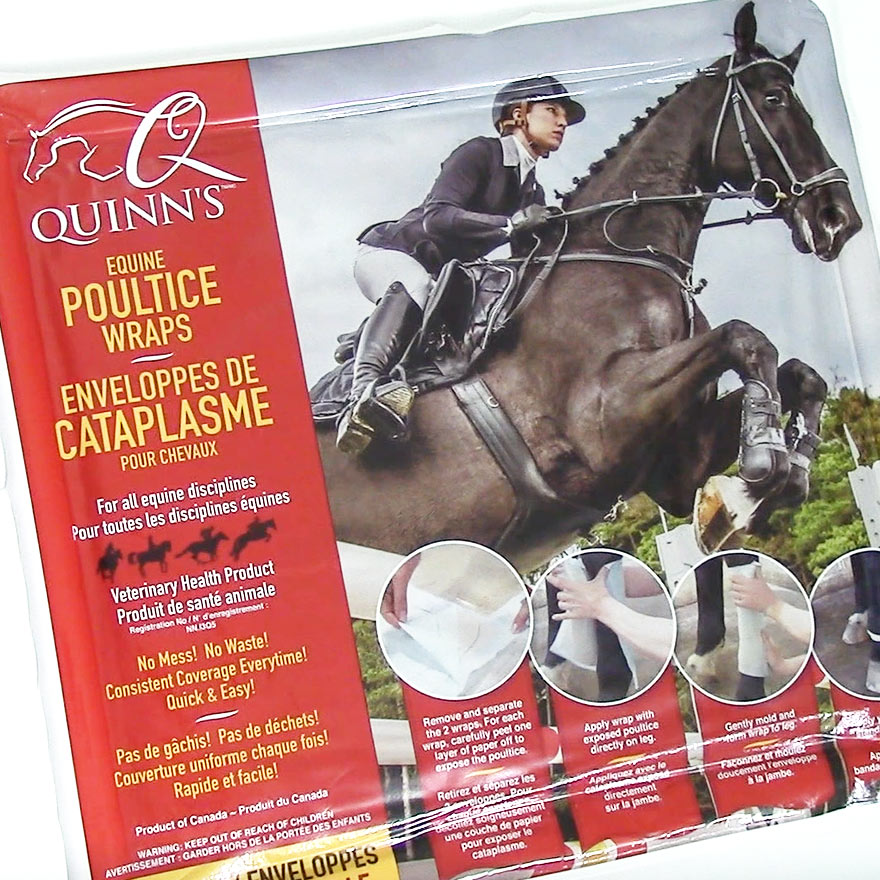 Quinn's Equine Poultice Wraps, Case of 10 Packs (2 per pack)